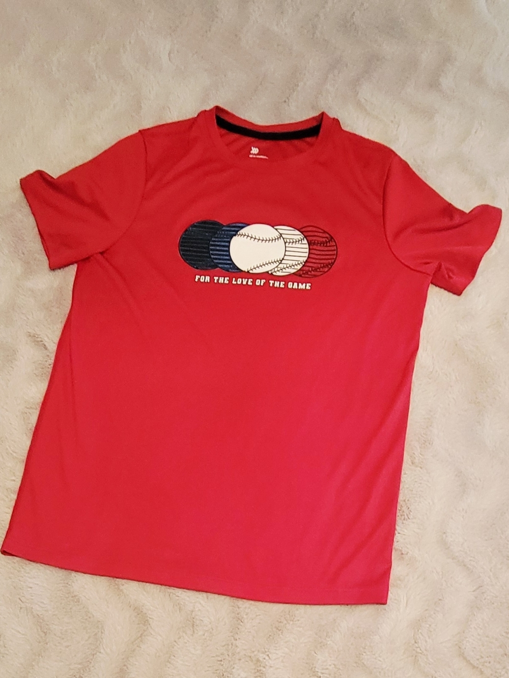 all in motion Red Athletic Tee with White Logo